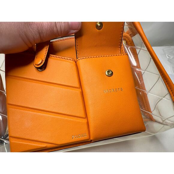 Fendi Peekaboo Defender PVC Clutch Bag Orange - Small - Picture 15 of 16
